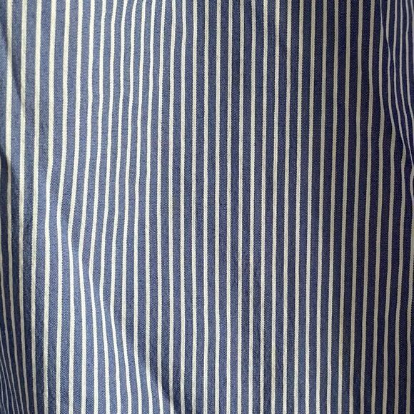 ZARA Blue White Striped Cotton Blend Off Shoulder Long Sleeve Blouse Top Shirt S - Picture 5 of 5